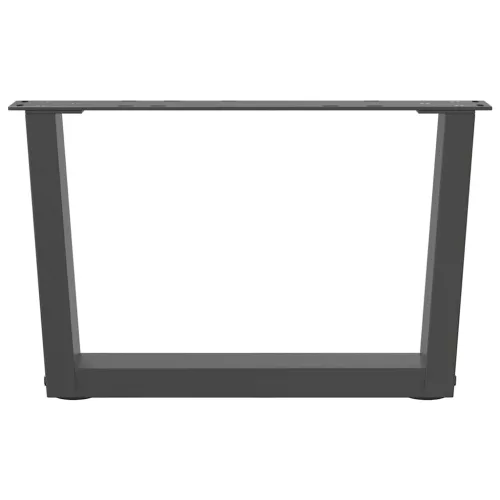  2 db antracitszürke, V-alakú acél dohányzóasztal láb 50 x (30-31,3) cm