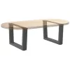  2 db antracitszürke, V-alakú acél dohányzóasztal láb 50 x (30-31,3) cm