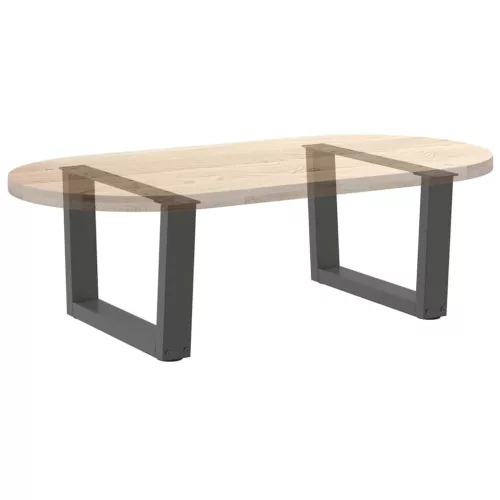  2 db antracitszürke, V-alakú acél dohányzóasztal láb 50 x (30-31,3) cm
