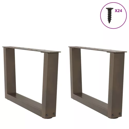  2 db V-alakú natúr acél dohányzóasztal láb 50x(30-31,3) cm