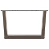  2 db V-alakú natúr acél dohányzóasztal láb 50x(30-31,3) cm