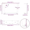  2 db V-alakú natúr acél dohányzóasztal láb 50x(30-31,3) cm