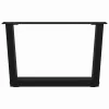  2 db fekete, V-alakú acél dohányzóasztal láb 60 x (30-31,3) cm