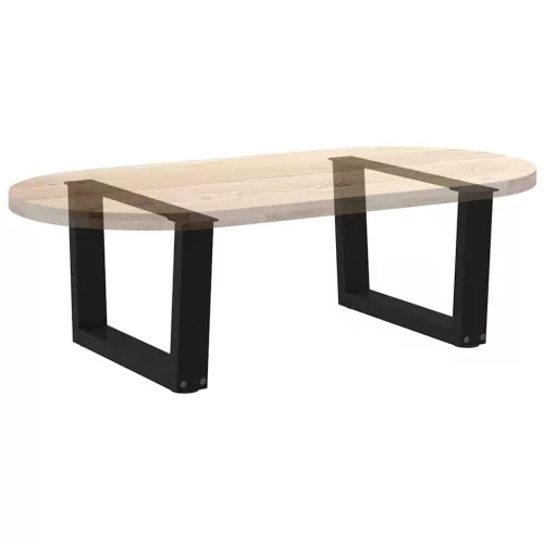  2 db fekete, V-alakú acél dohányzóasztal láb 60 x (30-31,3) cm