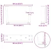  2 db fekete, V-alakú acél dohányzóasztal láb 60 x (30-31,3) cm