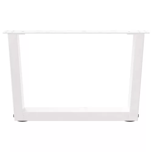  2 db fehér, V-alakú acél dohányzóasztal láb 60 x (30-31,3) cm