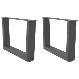    2 db antracitszürke, V-alakú acél dohányzóasztal láb 60 x (30-31,3) cm