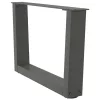  2 db antracitszürke, V-alakú acél dohányzóasztal láb 60 x (30-31,3) cm