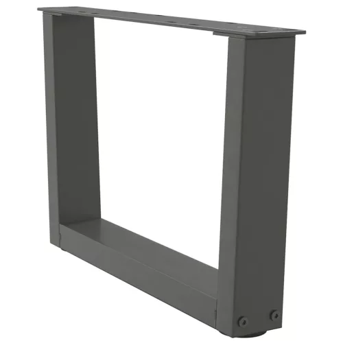  2 db antracitszürke, V-alakú acél dohányzóasztal láb 60 x (30-31,3) cm