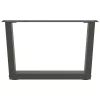  2 db antracitszürke, V-alakú acél dohányzóasztal láb 60 x (30-31,3) cm