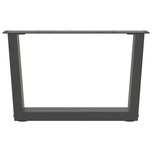  2 db antracitszürke, V-alakú acél dohányzóasztal láb 60 x (30-31,3) cm