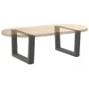  2 db antracitszürke, V-alakú acél dohányzóasztal láb 60 x (30-31,3) cm