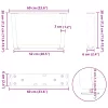  2 db antracitszürke, V-alakú acél dohányzóasztal láb 60 x (30-31,3) cm