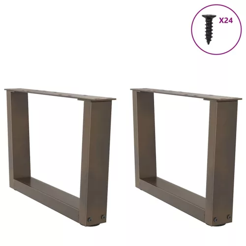  2 db V-alakú natúr acél dohányzóasztal láb 60x(30-31,3) cm