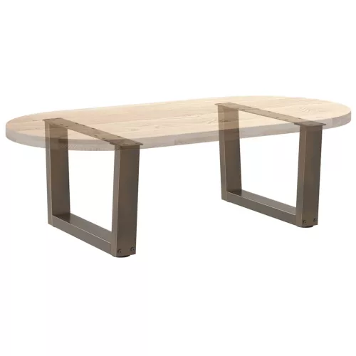  2 db V-alakú natúr acél dohányzóasztal láb 60x(30-31,3) cm