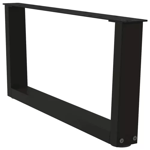  2 db fekete, V-alakú acél dohányzóasztal láb 70 x (30-31,3) cm