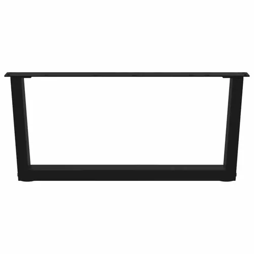  2 db fekete, V-alakú acél dohányzóasztal láb 70 x (30-31,3) cm