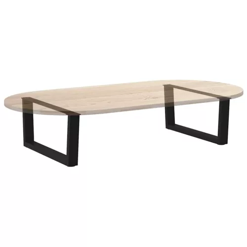  2 db fekete, V-alakú acél dohányzóasztal láb 70 x (30-31,3) cm