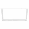 2 db fehér, V-alakú acél dohányzóasztal láb 70 x (30-31,3) cm