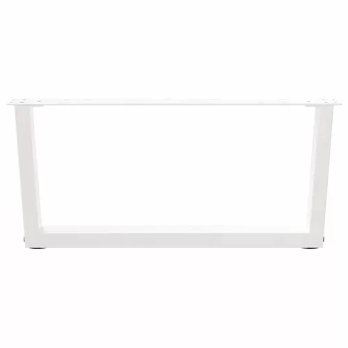  2 db fehér, V-alakú acél dohányzóasztal láb 70 x (30-31,3) cm