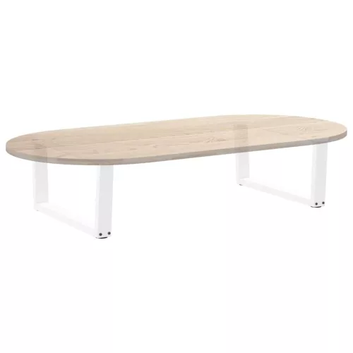  2 db fehér, V-alakú acél dohányzóasztal láb 70 x (30-31,3) cm