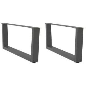    2 db antracitszürke, V-alakú acél dohányzóasztal láb 70 x (30-31,3) cm