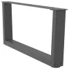  2 db antracitszürke, V-alakú acél dohányzóasztal láb 70 x (30-31,3) cm