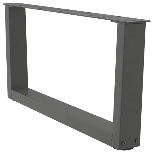  2 db antracitszürke, V-alakú acél dohányzóasztal láb 70 x (30-31,3) cm
