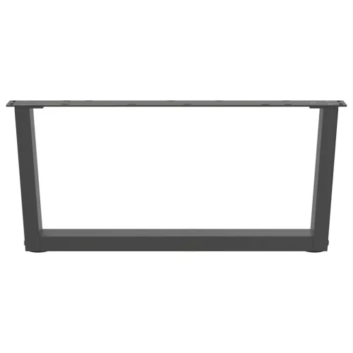  2 db antracitszürke, V-alakú acél dohányzóasztal láb 70 x (30-31,3) cm
