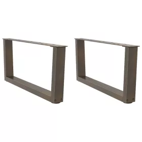    2 db V-alakú natúr acél dohányzóasztal láb 70 x (30-31,3) cm