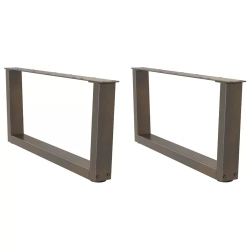  2 db V-alakú natúr acél dohányzóasztal láb 70 x (30-31,3) cm