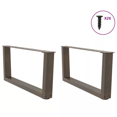  2 db V-alakú natúr acél dohányzóasztal láb 70 x (30-31,3) cm