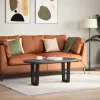  2 db fekete, V-alakú acél dohányzóasztal láb 28 x (42-43,3) cm