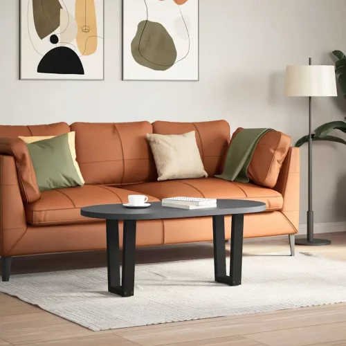  2 db fekete, V-alakú acél dohányzóasztal láb 28 x (42-43,3) cm
