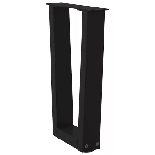  2 db fekete, V-alakú acél dohányzóasztal láb 28 x (42-43,3) cm