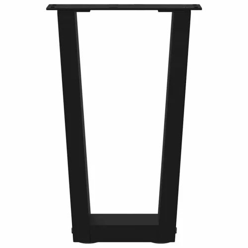  2 db fekete, V-alakú acél dohányzóasztal láb 28 x (42-43,3) cm