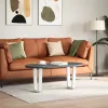  2 db fehér, V-alakú acél dohányzóasztal láb 28 x (42-43,3) cm