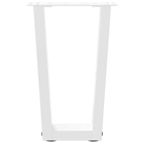  2 db fehér, V-alakú acél dohányzóasztal láb 28 x (42-43,3) cm