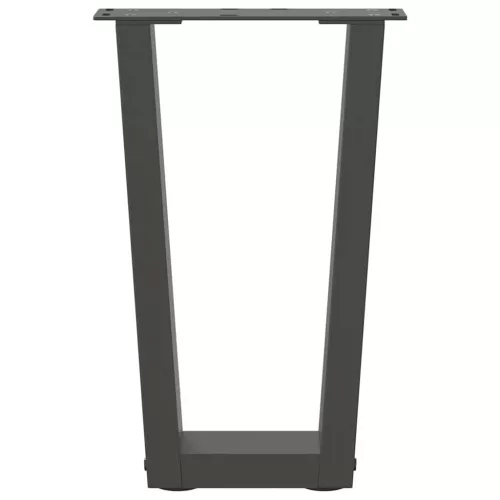  2 db antracitszürke, V-alakú acél dohányzóasztal láb 28 x (42-43,3) cm