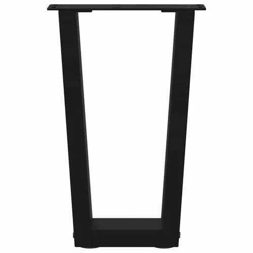  2 db fekete, V-alakú acél dohányzóasztal láb 38 x (42-43,3) cm
