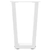  2 db fehér, V-alakú acél dohányzóasztal láb 38x(42-43,3) cm