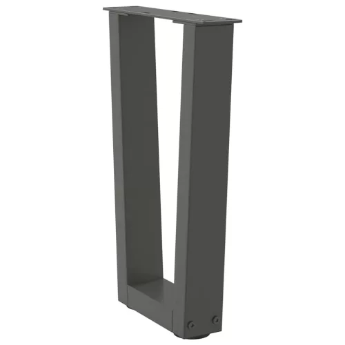  2 db antracitszürke, V-alakú acél dohányzóasztal láb 38x(42-43,3) cm