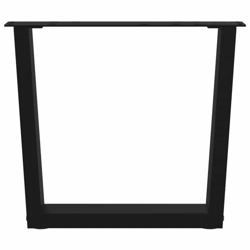  2 db fekete, V-alakú acél dohányzóasztal láb 50 x (42-43,3) cm