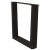  2 db fekete, V-alakú acél dohányzóasztal láb 50 x (42-43,3) cm