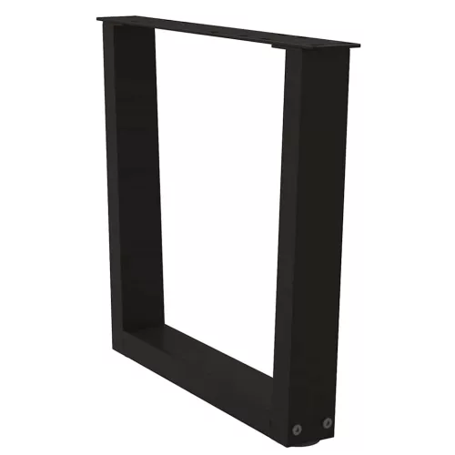  2 db fekete, V-alakú acél dohányzóasztal láb 50 x (42-43,3) cm