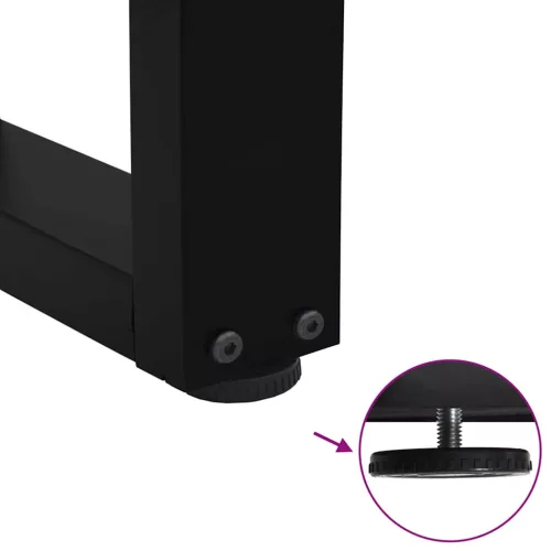  2 db fekete, V-alakú acél dohányzóasztal láb 50 x (42-43,3) cm