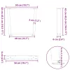  2 db fekete, V-alakú acél dohányzóasztal láb 50 x (42-43,3) cm