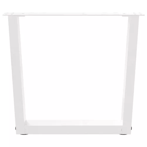  2 db fehér, V-alakú acél dohányzóasztal láb 50 x (42-43,3) cm