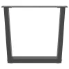  2 db antracitszürke, V-alakú acél dohányzóasztal láb 50 x (42-43,3) cm