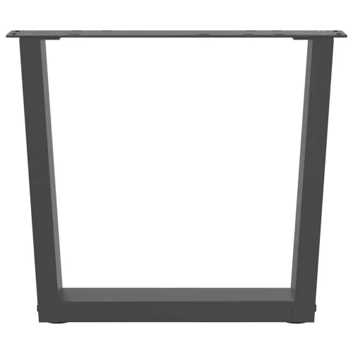  2 db antracitszürke, V-alakú acél dohányzóasztal láb 50 x (42-43,3) cm